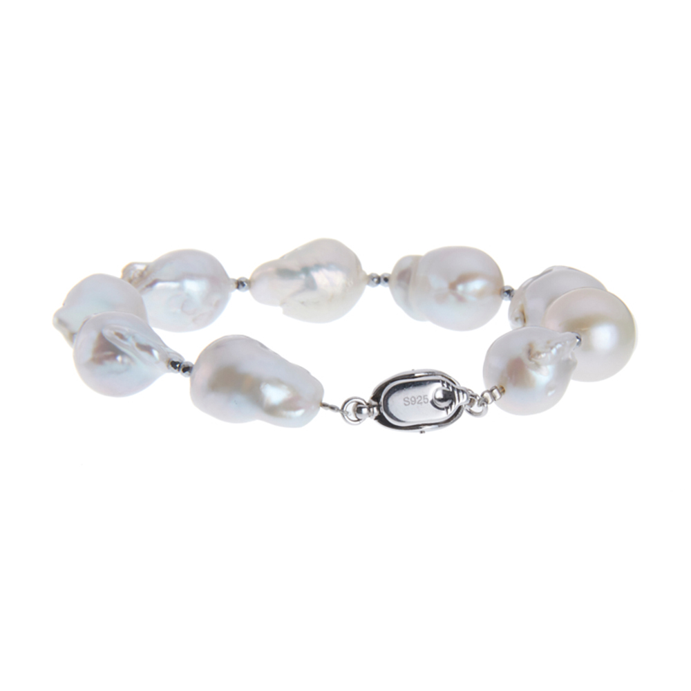 Baroque Pearl Bracelet with Sterling Silver
