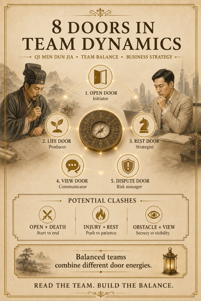 Qi Men Dun Jia the Doors (Eight Doors) Explained - illustration