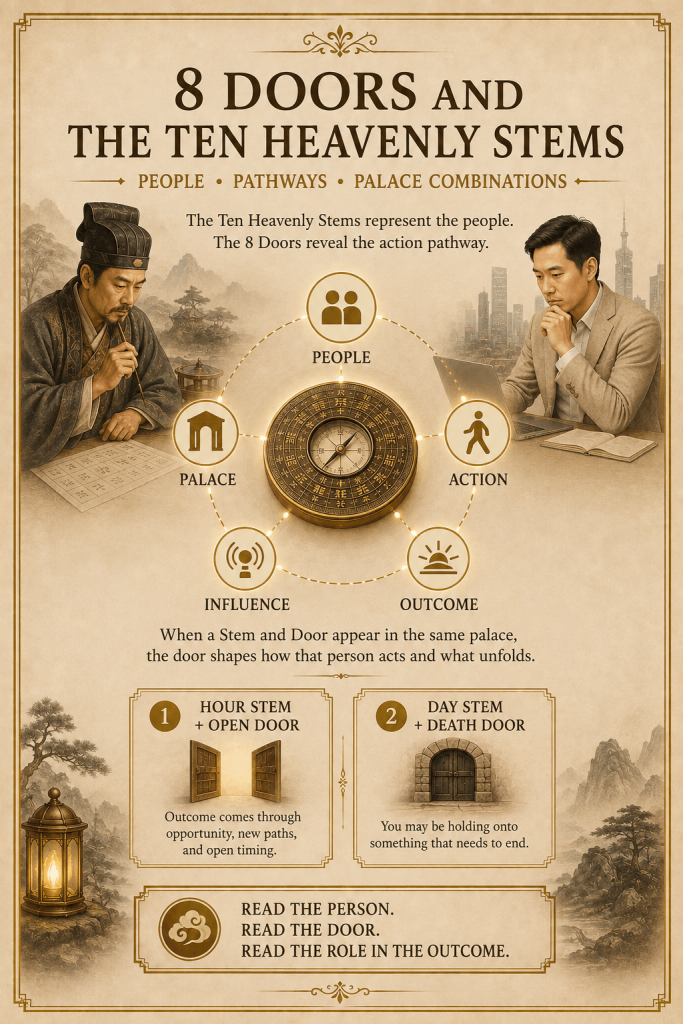 Qi Men Dun Jia the Doors (Eight Doors) Explained - illustration