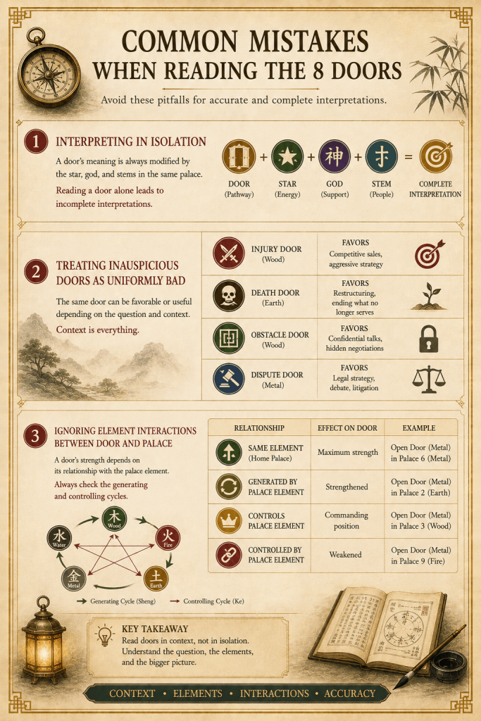 Qi Men Dun Jia the Doors (Eight Doors) Explained - illustration