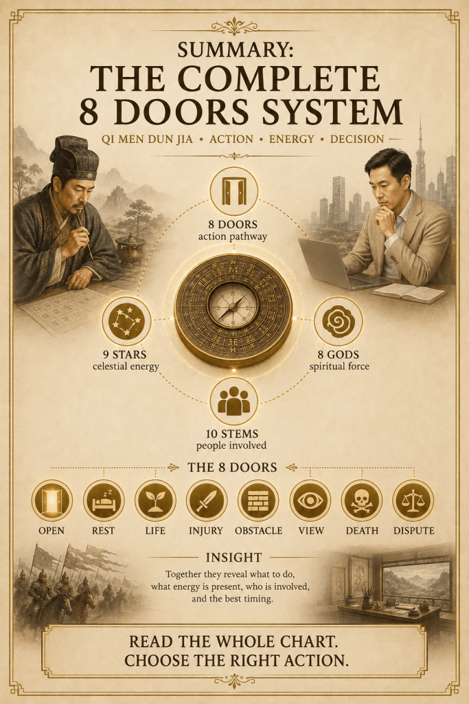 Qi Men Dun Jia the Doors (Eight Doors) Explained - illustration