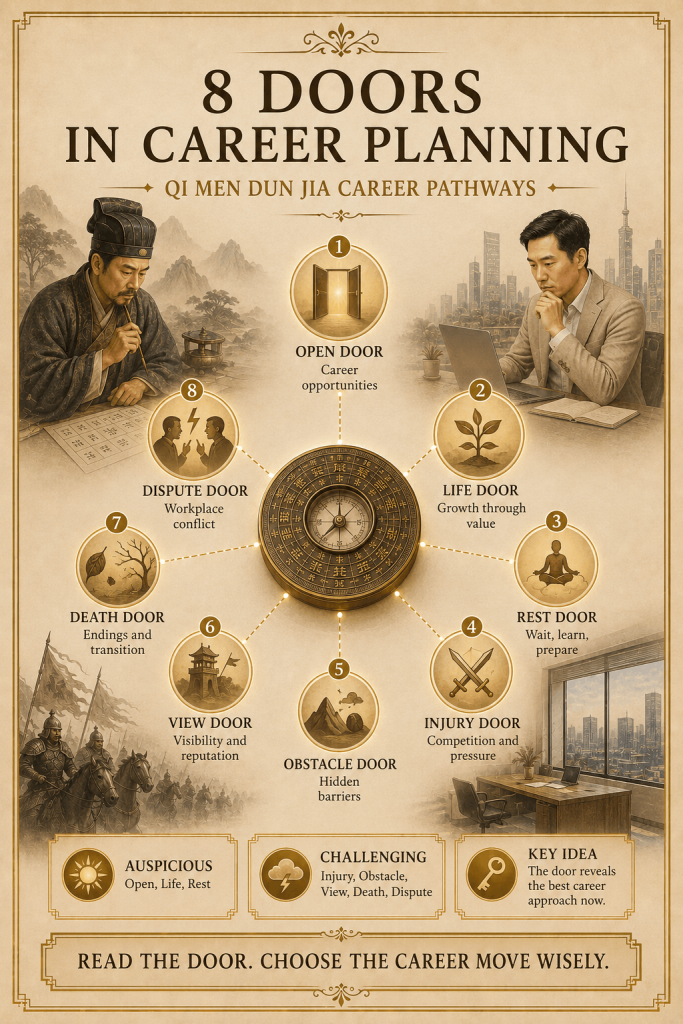 Qi Men Dun Jia the Doors (Eight Doors) Explained - illustration