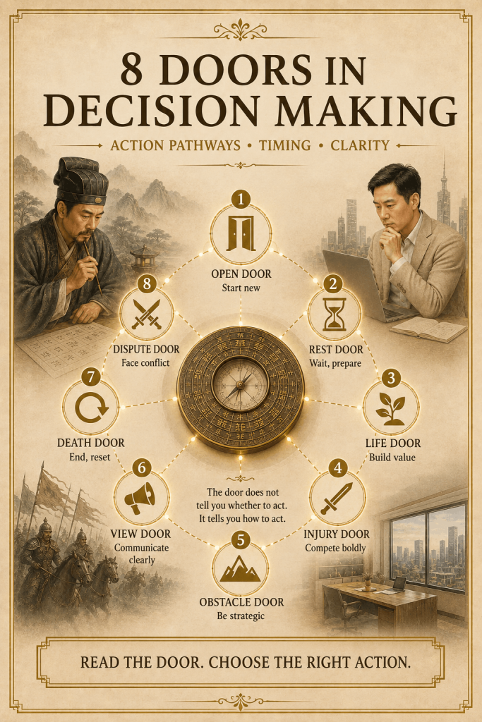 Qi Men Dun Jia the Doors (Eight Doors) Explained - illustration