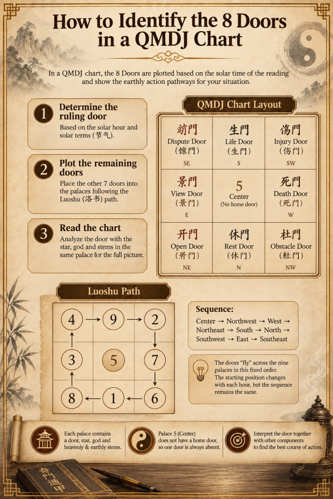 Qi Men Dun Jia the Doors (Eight Doors) Explained - illustration