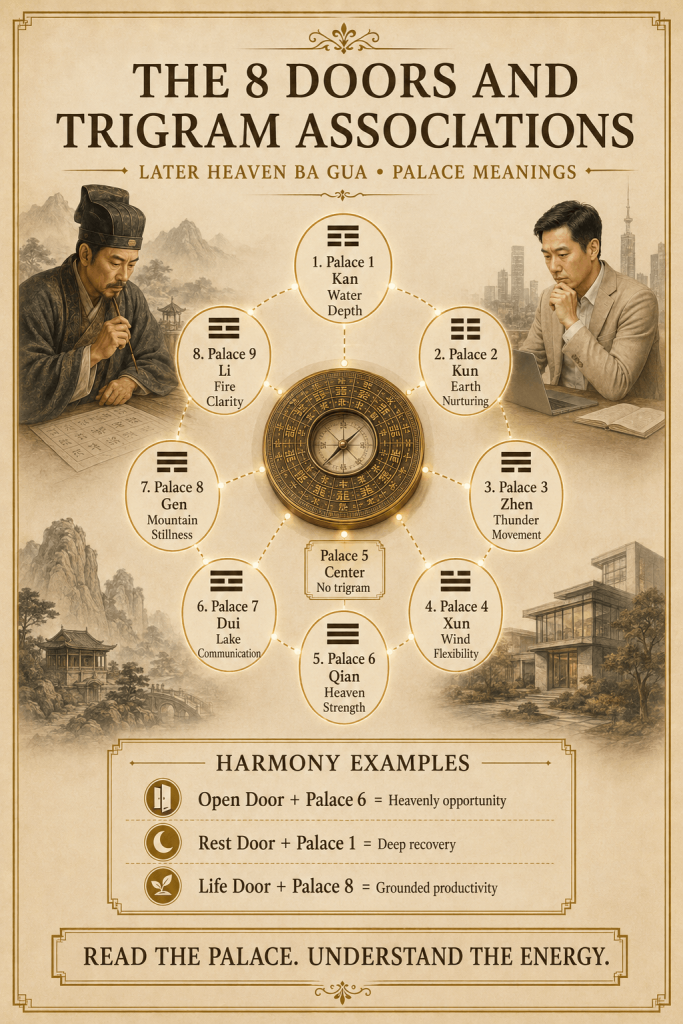 Qi Men Dun Jia the Doors (Eight Doors) Explained - illustration