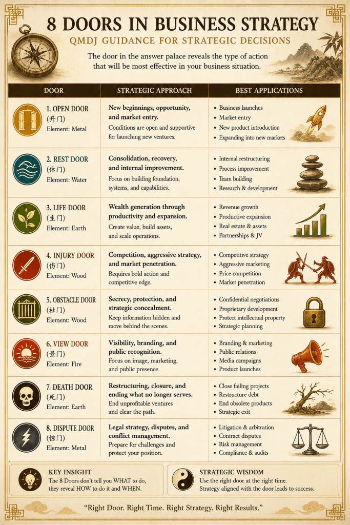 Qi Men Dun Jia the Doors (Eight Doors) Explained - illustration