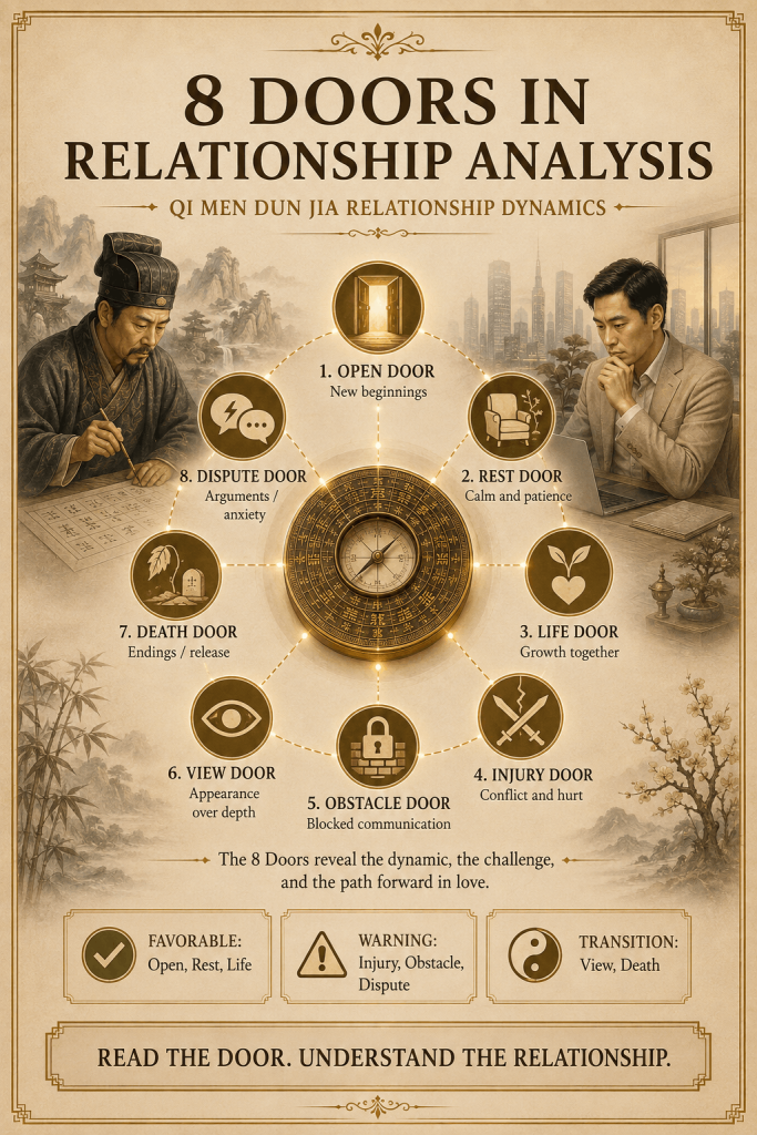 Qi Men Dun Jia the Doors (Eight Doors) Explained - illustration