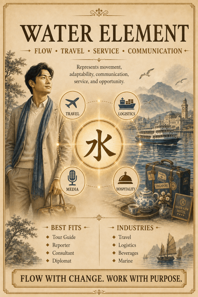 Water Element careers jobs and industries in Feng Shui
