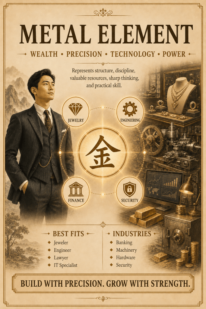 Metal Element careers jobs and industries in Feng Shui