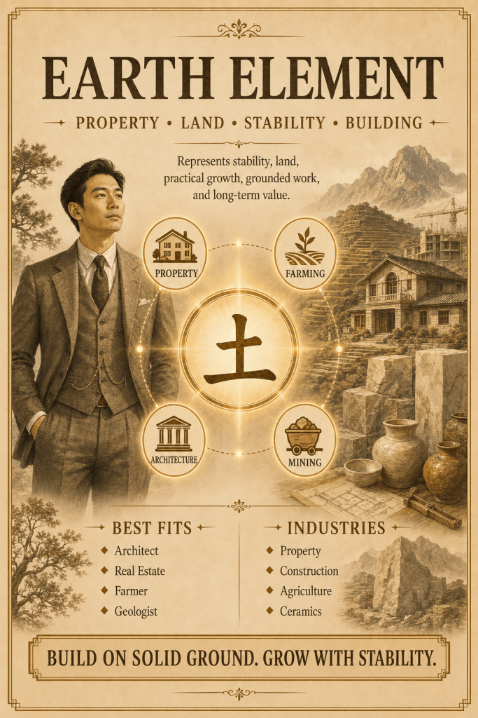 Earth Element careers jobs and industries in Feng Shui
