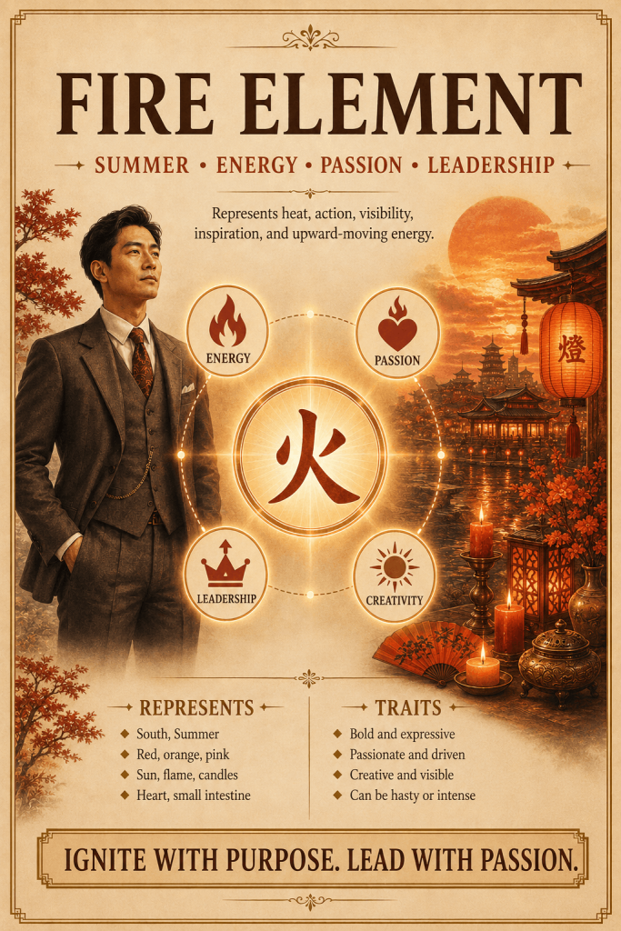 Fire Element meaning and definition in Five Elements theory