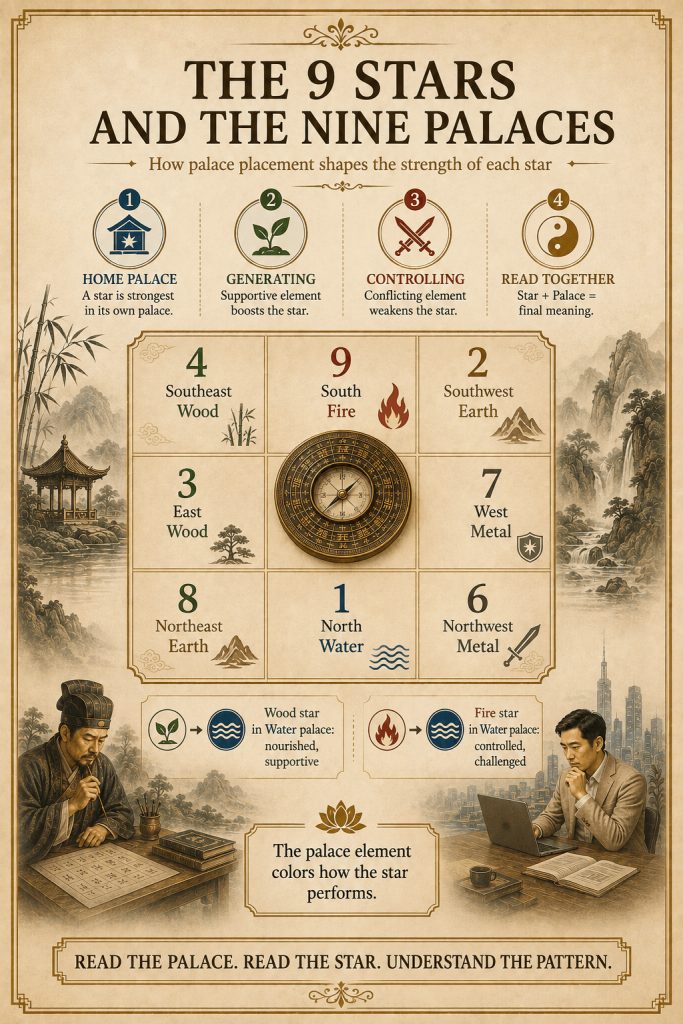 Qi Men Dun Jia - 9 Stars 奇门遁甲 Explained In Details - illustration