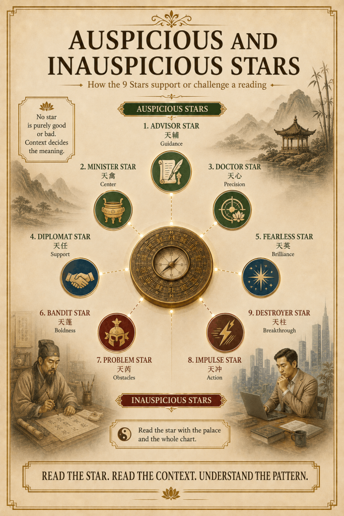 Qi Men Dun Jia - 9 Stars 奇门遁甲 Explained In Details - illustration