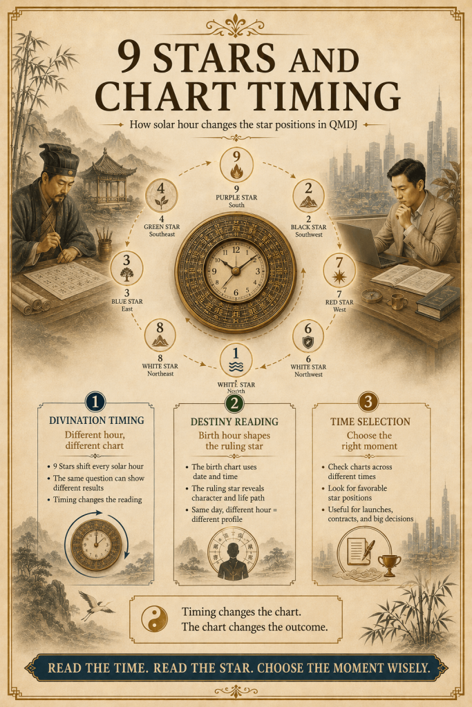 Qi Men Dun Jia - 9 Stars 奇门遁甲 Explained In Details - illustration