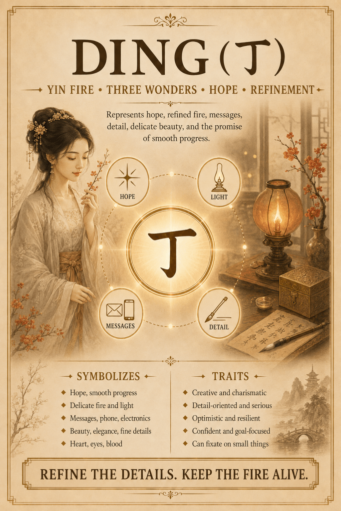 Bing stem character and meaning in Qi Men Dun Jia