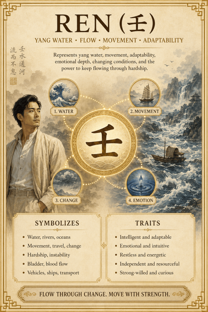Xin stem character and meaning in Qi Men Dun Jia