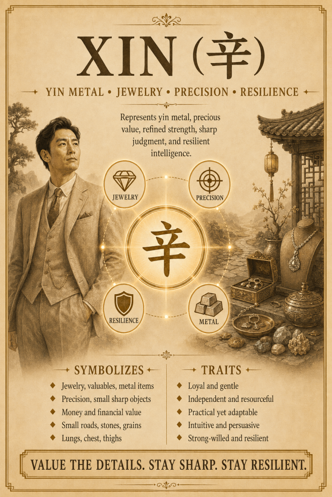 Geng stem character and meaning in Qi Men Dun Jia