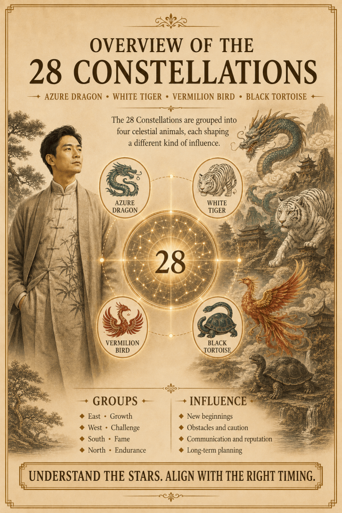 Overview of all 28 Constellations in Chinese astrology