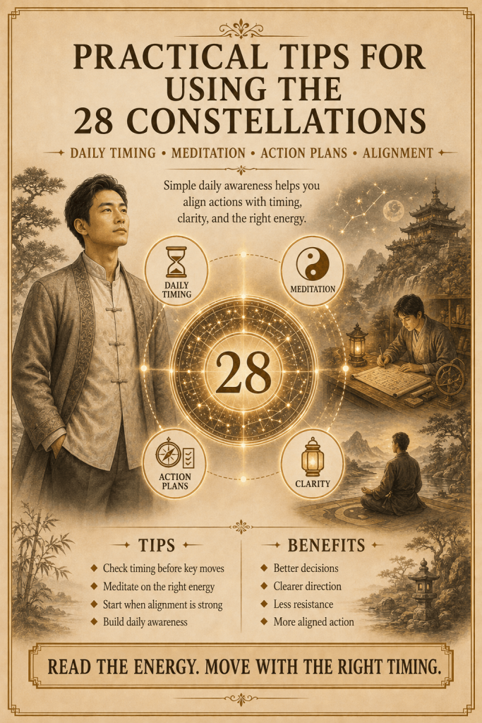 Practical tips for using the 28 Constellations in daily life
