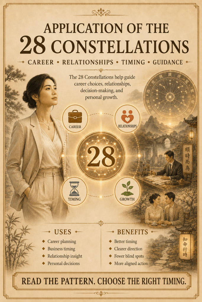 Application of the 28 Constellations in different life aspects