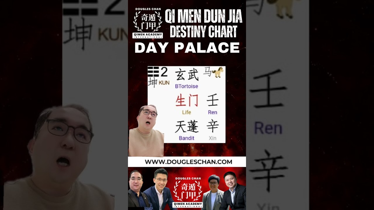 Qi men dun jia destiny reading day palace with black tortoise,life door and bandit stars.