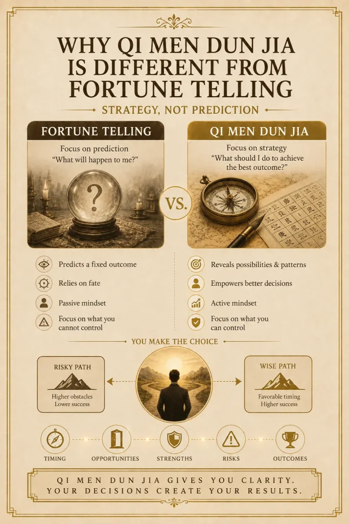 Qi Men Dun Jia is strategy not fortune telling