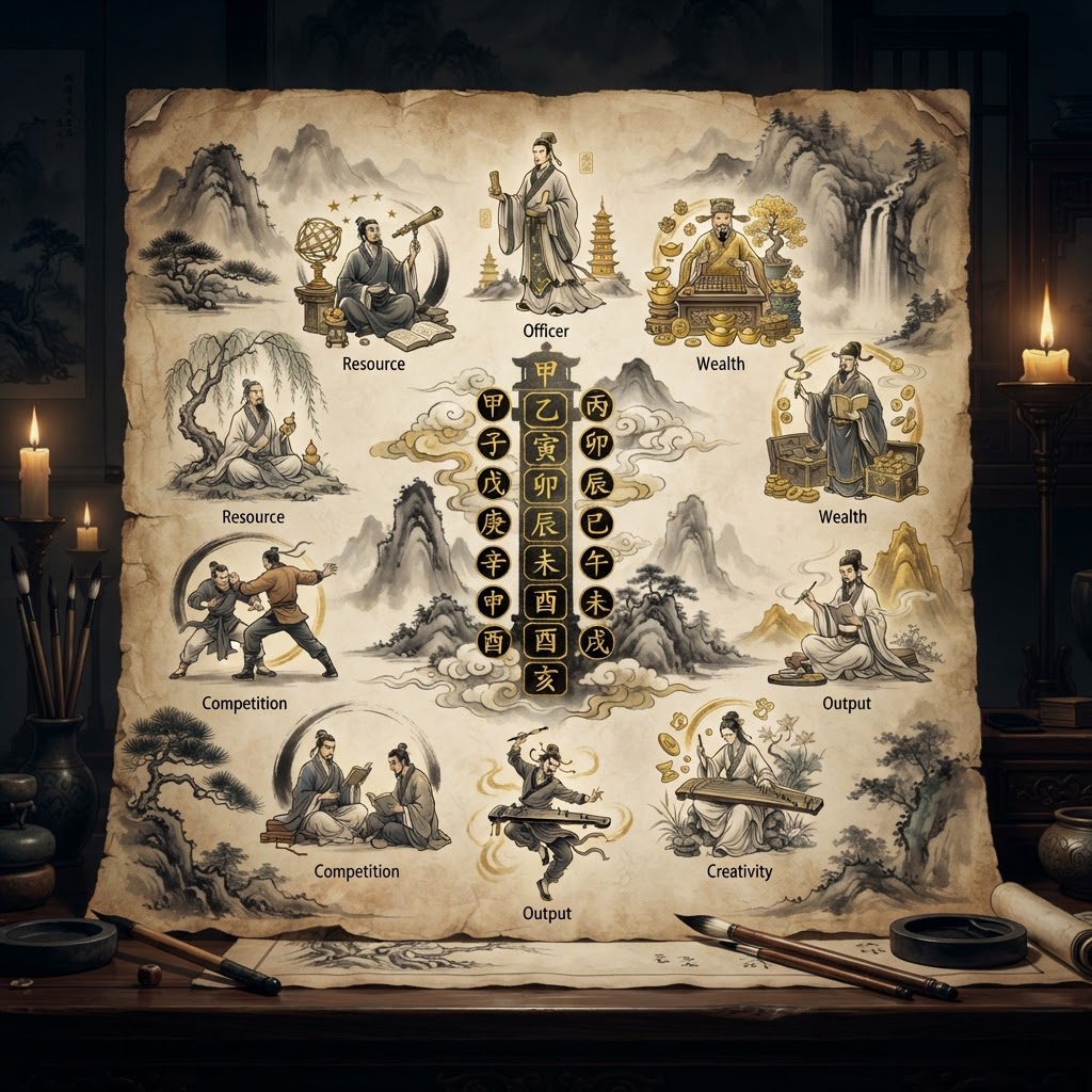 The BaZi Ten Gods: Career, Wealth, and Authority Archetypes
