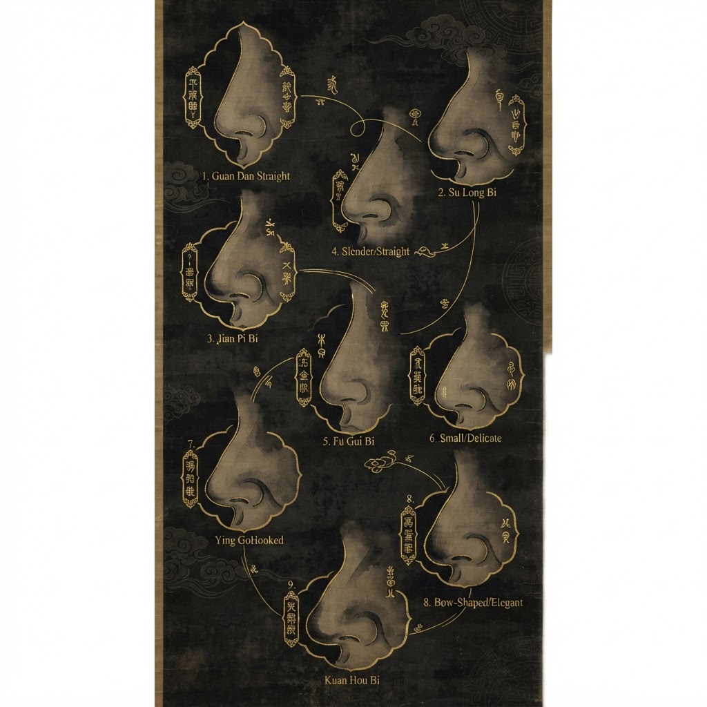 Nose shapes in face reading for wealth