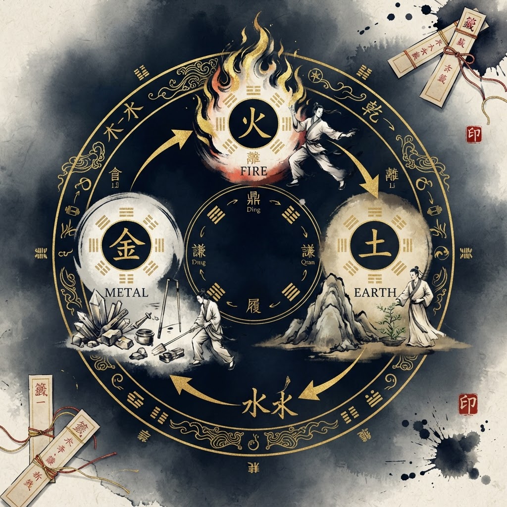 Five Elements cycle in late career transitions
