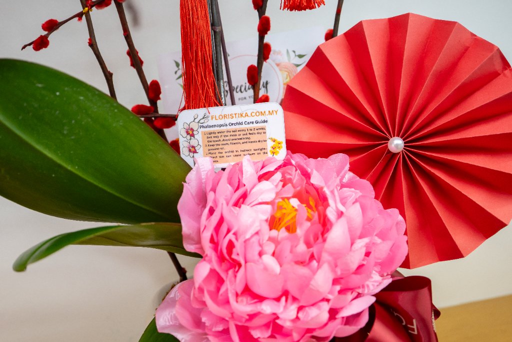 An orchid arrangement gifted for the Mont Kiara office grand opening
