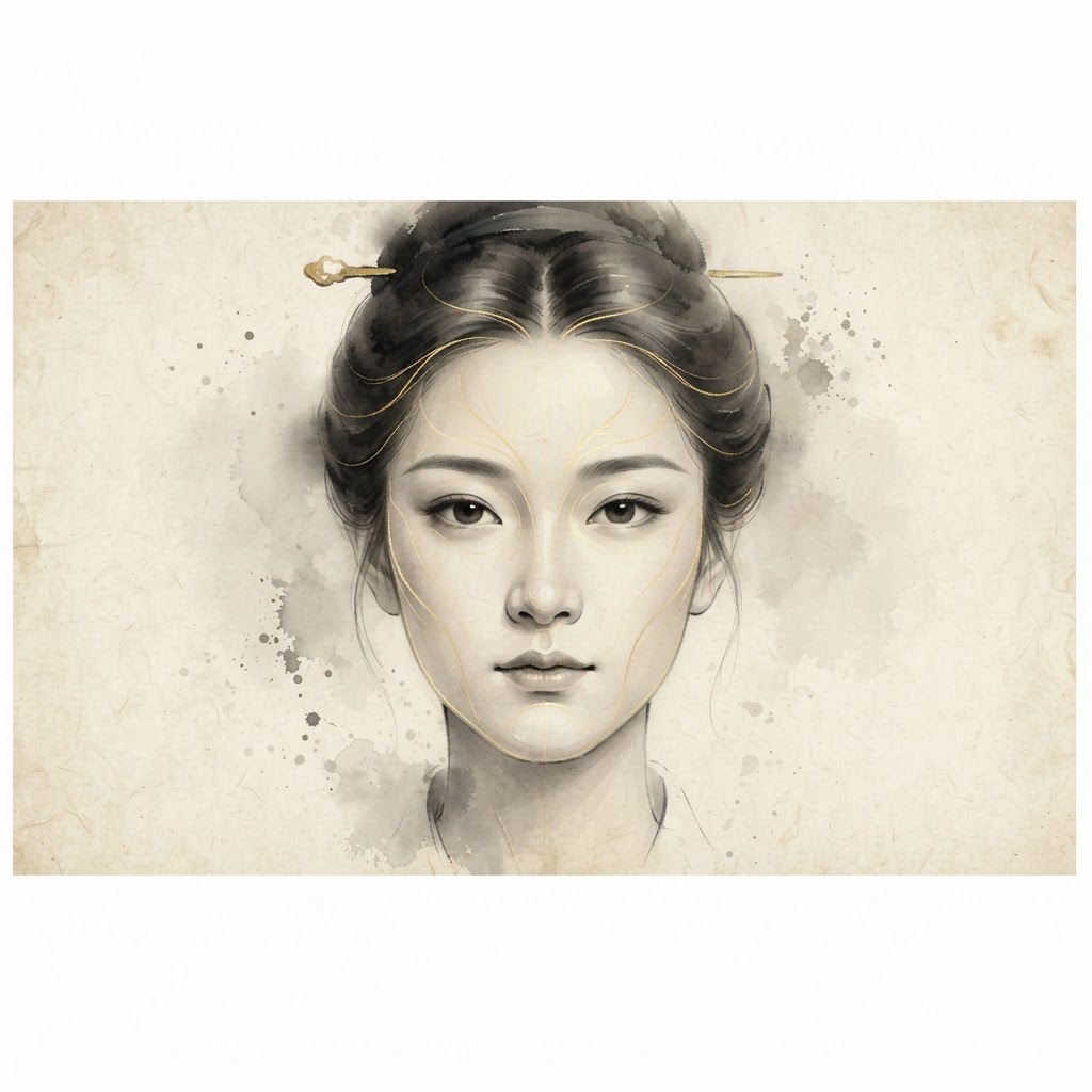 Classical face reading study of the five features
