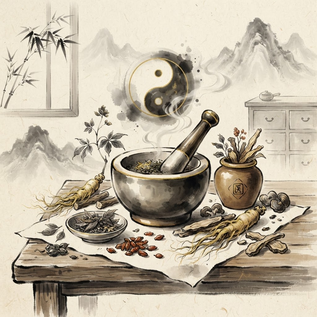 Yi (医): the art of healing, balancing yin and yang