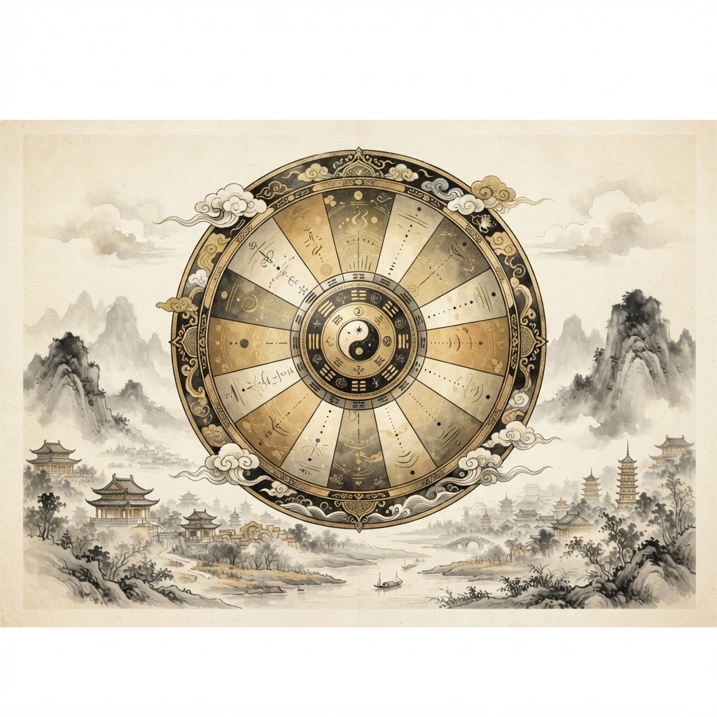 Twenty year flying star period cycle wheel
