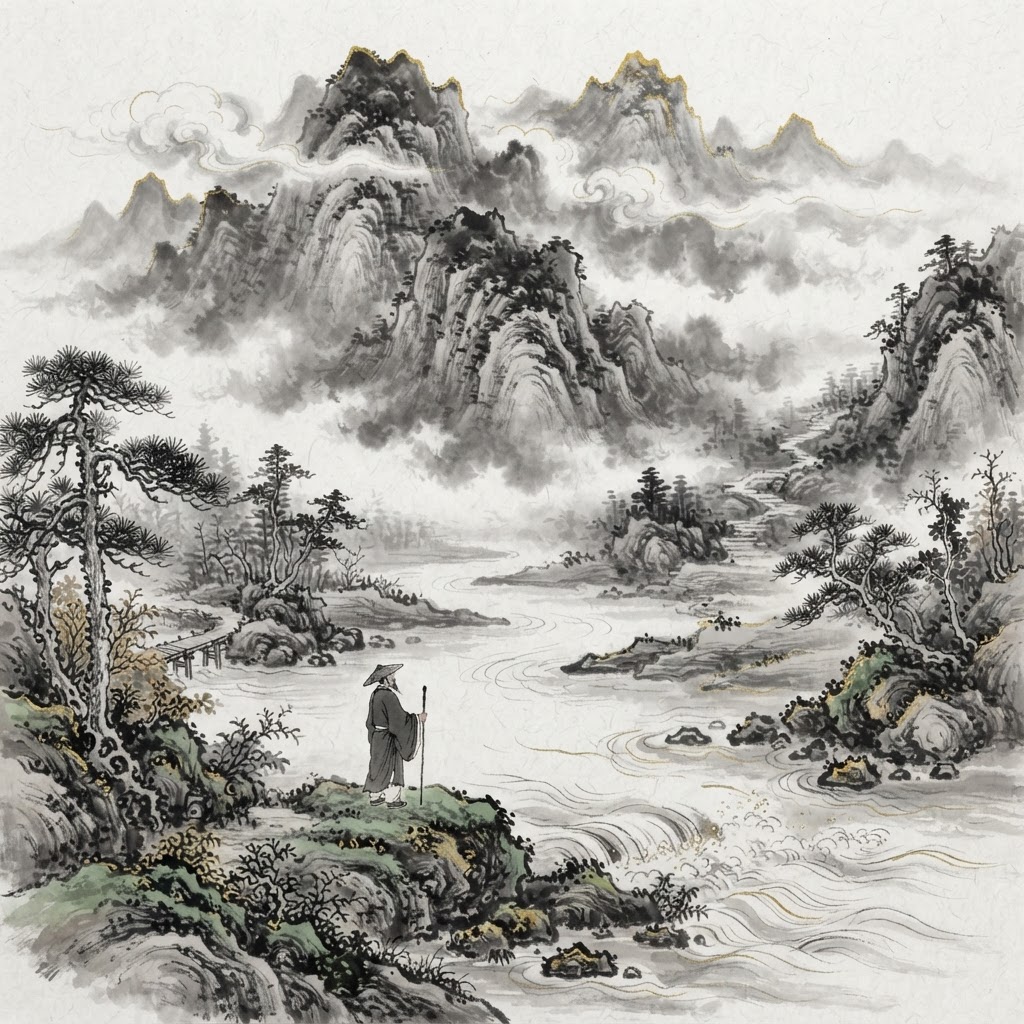 Mountain landscape depicting the I Ching concept of waiting and patience