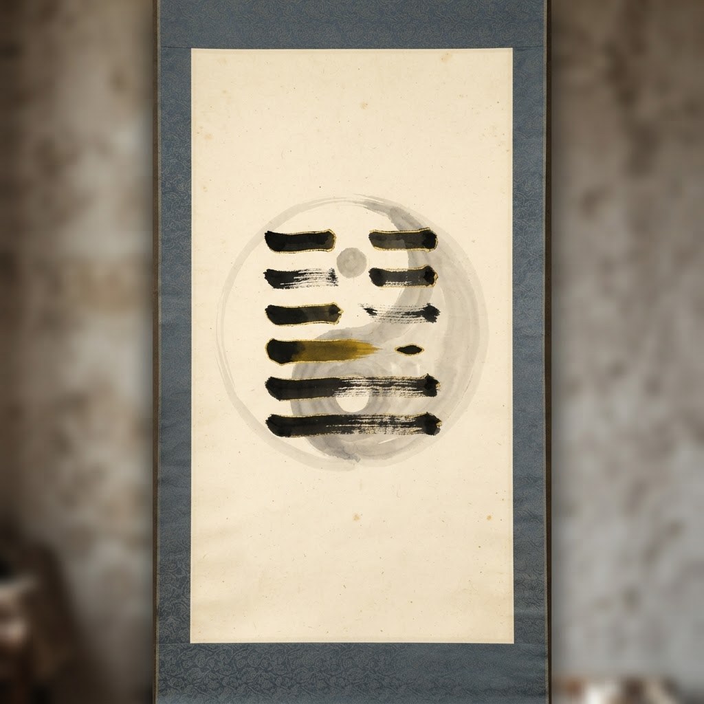 A hexagram with one line transforming, symbolizing change