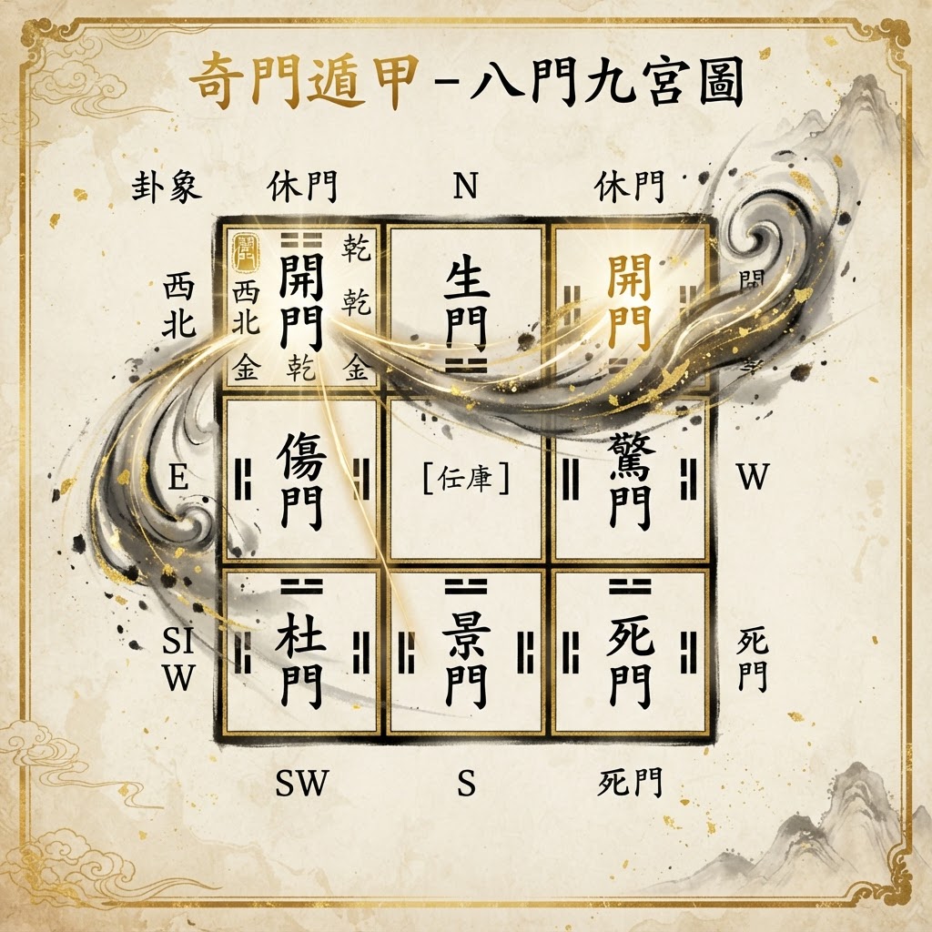 open-door-combinations-qi-men-dun-jia diagram