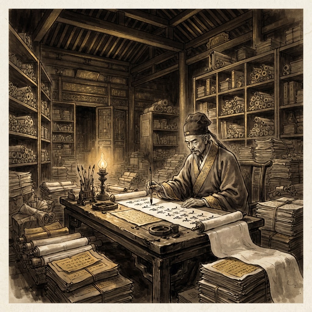 Sima Qian at work after punishment