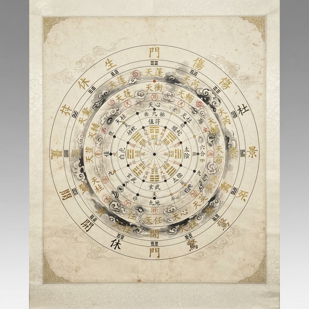 Overlap of doors stars and gods in Qimen chart