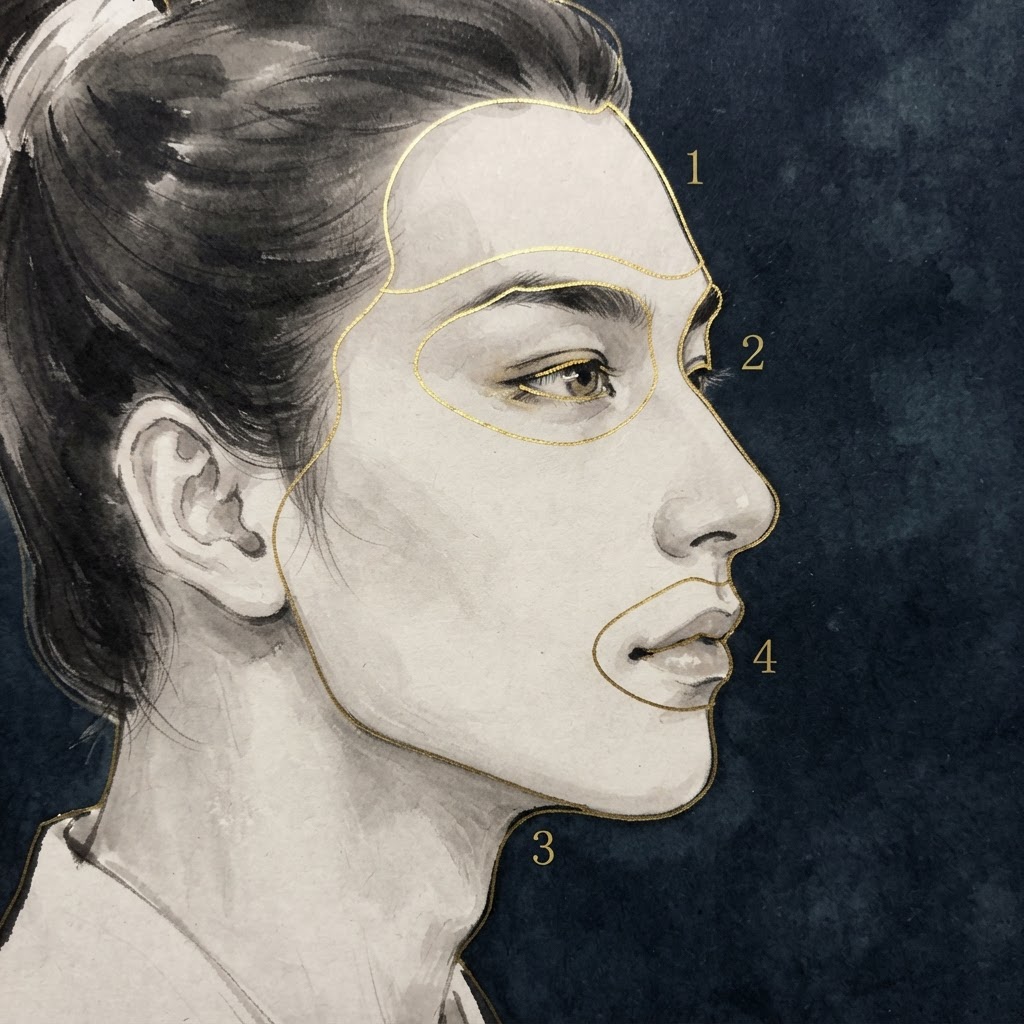 The four confidence zones: brow, eyes, jaw, and mouth